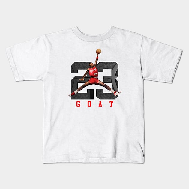 MJ Goat 23 Grey Kids T-Shirt by Purwoceng